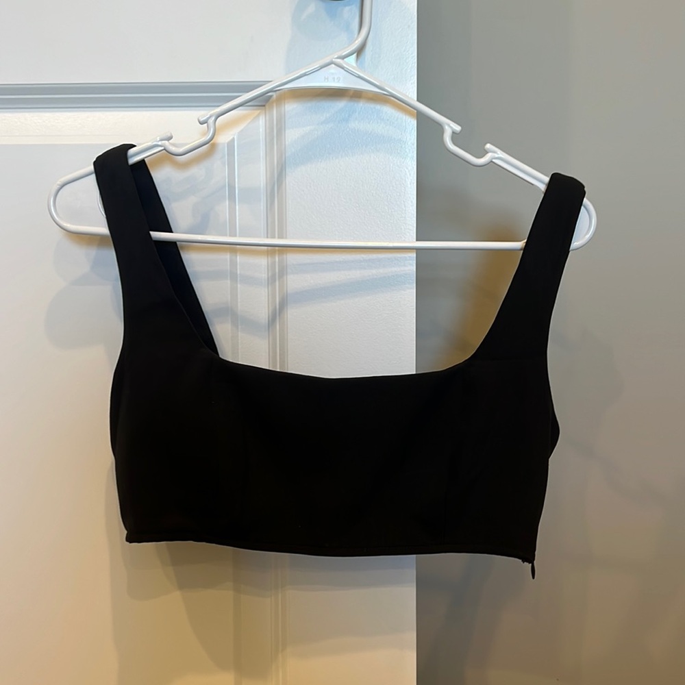 Princess Polly Black Cropped Top